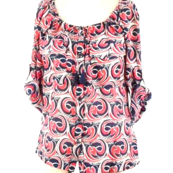 Tory Burch Cotton/Silk Blend Abstract Print Tunic - Size 4 - Picture 4 of 9